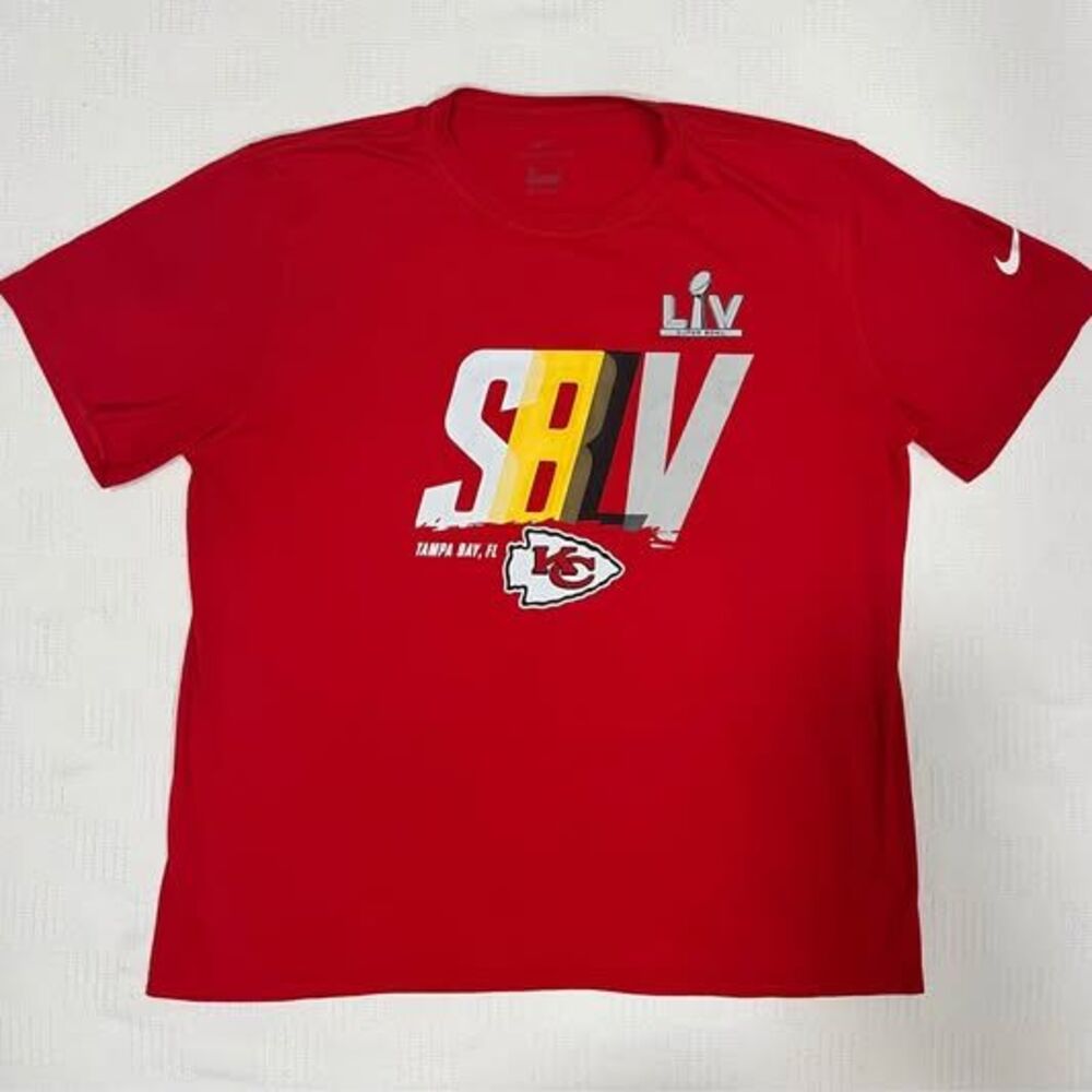 Nike Dri-Fit Superbowl LIV Kansas City Chiefs T-Shirt Red in Tampa Bay XXL